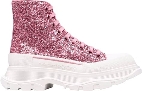 Alexander McQueen Tread Slick High Pink Glitter.